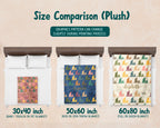 Custom Name Gardening Blanket, Personalized Floral Throw, Cozy Botanical Gift for Gardeners and Plant Enthusiasts