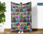 Construction Equipment Blanket, Kids Truck Throw, Bulldozer Crane Loader Cozy Blanket, Heavy Machinery Gift for Boys Girls