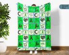 Mental Health Awareness Blanket with Green Ribbon, Cozy Wellness Throw, Thoughtful Comfort Gift for Loved Ones in May, Supportive & Inspirational, Battle Blanket