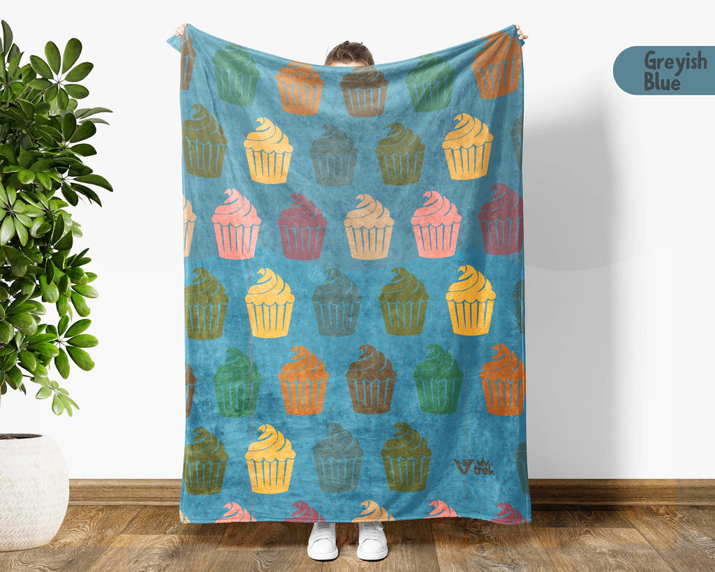 Retro Baking Lover Blanket Cozy Kitchen Throw for Bakers Soft Cake Bread Maker Blanket Unique Cooking Gift Decor
