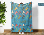 Custom Name Horse Throw Blanket – Personalized Gift for Horse Lovers