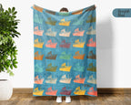 Retro Titanic Blanket Gift for Ship Lovers, Cozy Nautical Throw, Ocean Inspired Decor Accent for Bedroom and Living Spaces