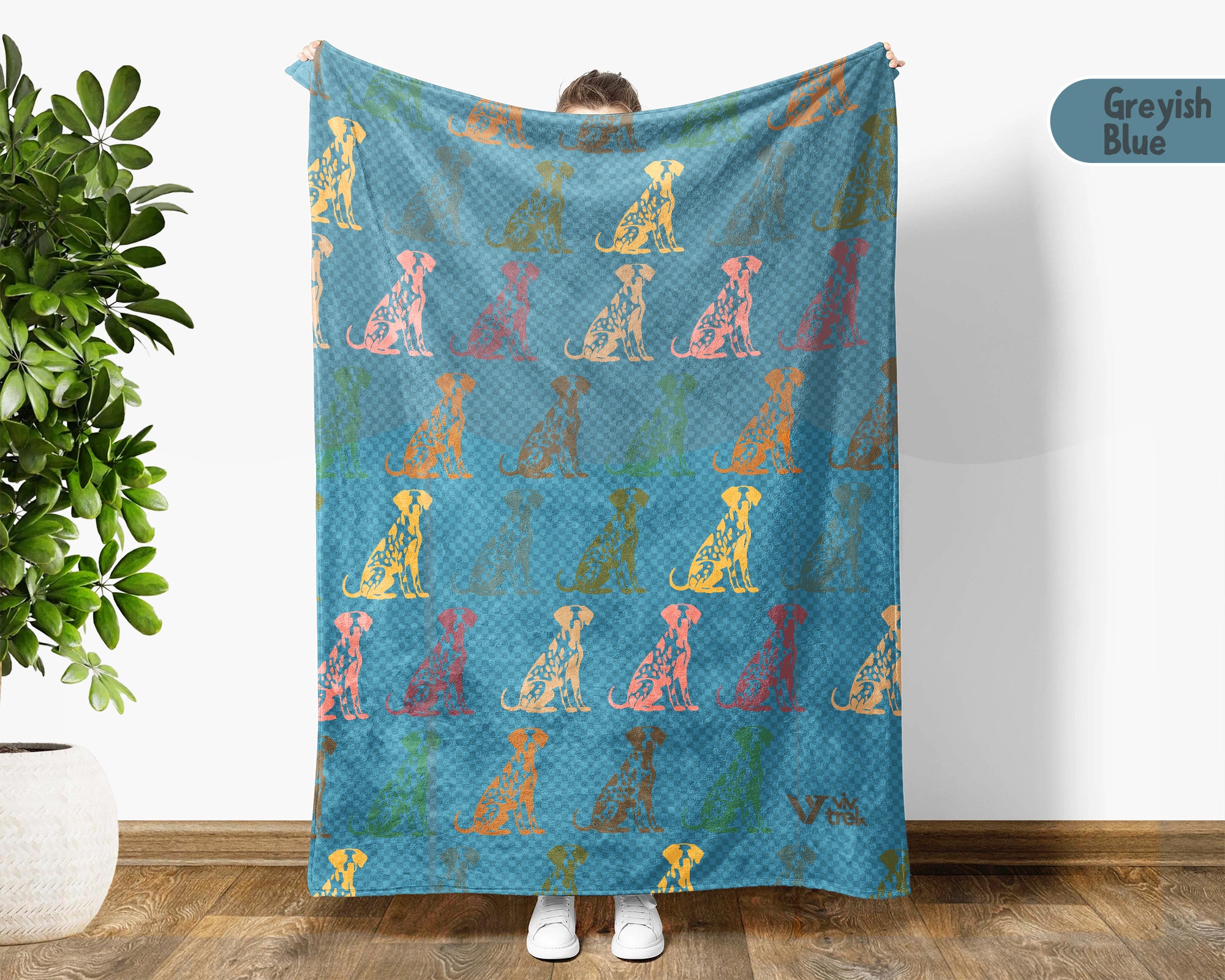 Vintage Dalmatian Blanket, Retro Dog Lover Throw, Cozy Dalmatian Puppy Fleece Blanket, Unique Pet Blanket for Kids and Adults