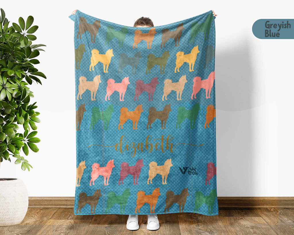 Custom Name Husky Dog Blanket – Personalized Cozy Throw for Pet Lovers