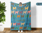 Custom Name Husky Dog Blanket – Personalized Cozy Throw for Pet Lovers