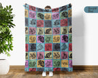 Retro Squirrel Lover Blanket Cozy Woodland Animal Throw Gift