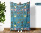 Personalized Jack Russell Terrier Blanket | Custom Dog Name Throw | Energetic Breed Gift for Dog Lovers Home Decor Accent