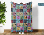 Retro Siberian Husky Blanket – Cozy Dog Lover Throw for Home
