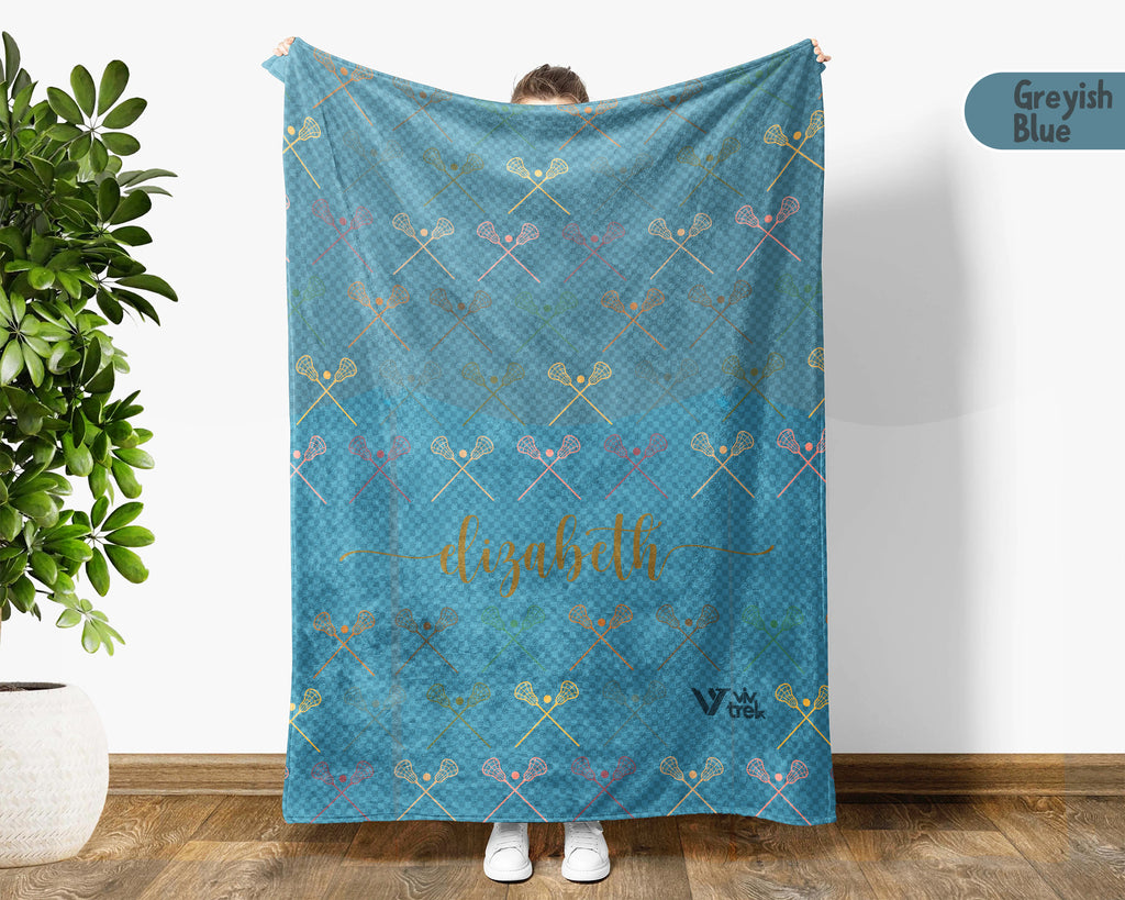 Custom Lacrosse Throw Blanket – Personalized Gift for Sports Lovers