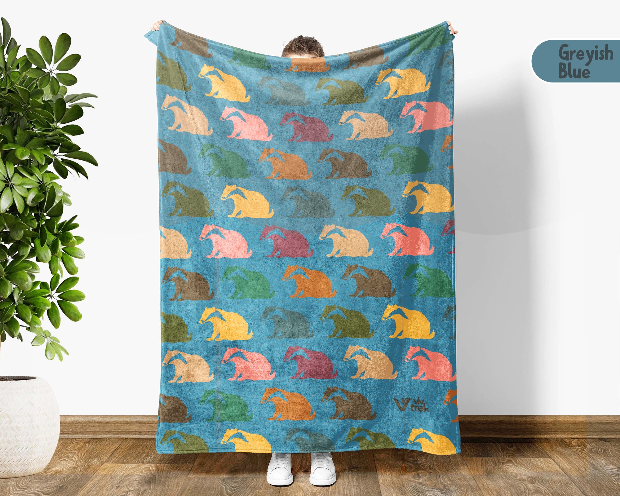 Cozy Honey Badger Blanket – Vintage Wildlife Throw for Animal Lovers