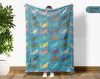 Retro Otter Blanket – Cozy Throw for Sea Life & Animal Lovers