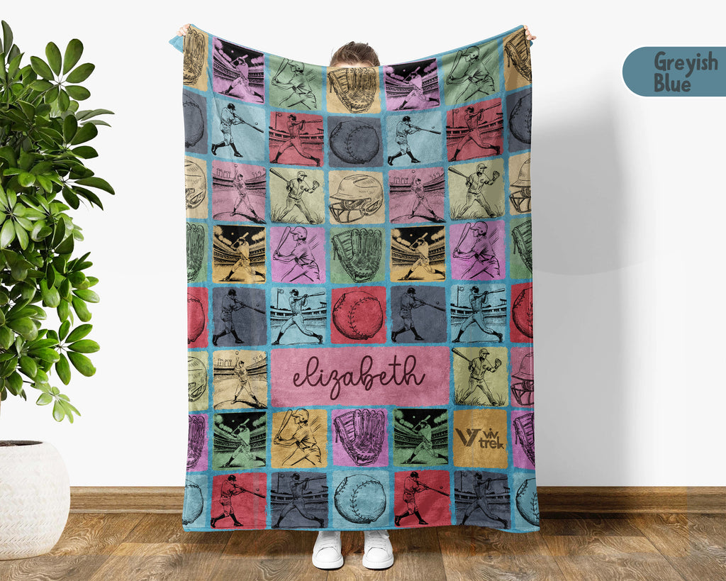 Custom Baseball Blanket – Personalized Throw for Baseball Fans & Lovers