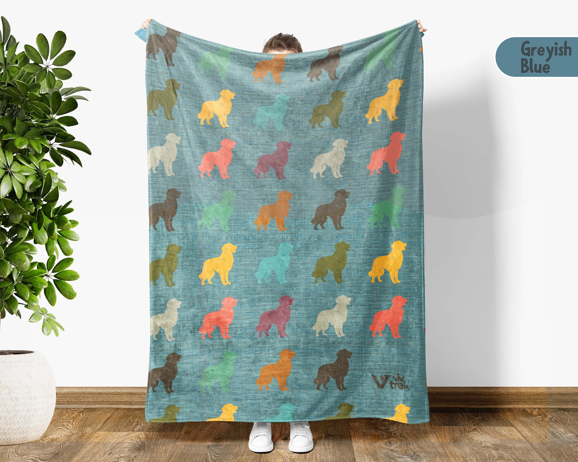 Vintage Golden Retriever Throw – Cozy Dog Lover Blanket