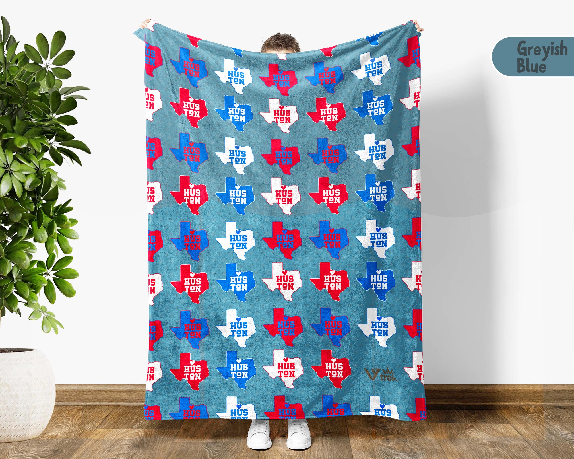 Houston Retro City Map Blanket Throw, Cozy Skyline Decor, Texas Pride Gift, Urban Style Sofa Throw Blanket for Home