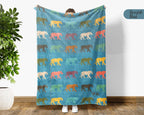 Retro Tiger Blanket Gift for Animal Lovers, Cozy Wildlife Throw, Jungle Inspired Decor Accent for Bedroom and Living Spaces