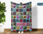 Custom Name Beaver Blanket – Personalized Woodland Animal Throw