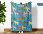 Retro Maltese Dog Blanket for Puppy Fans, Cozy Pet Throw Gift with Cute Canine Inspired Home Decor Style