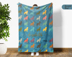Custom Name Golden Retriever Blanket – Personalized Cozy Dog Lover Throw