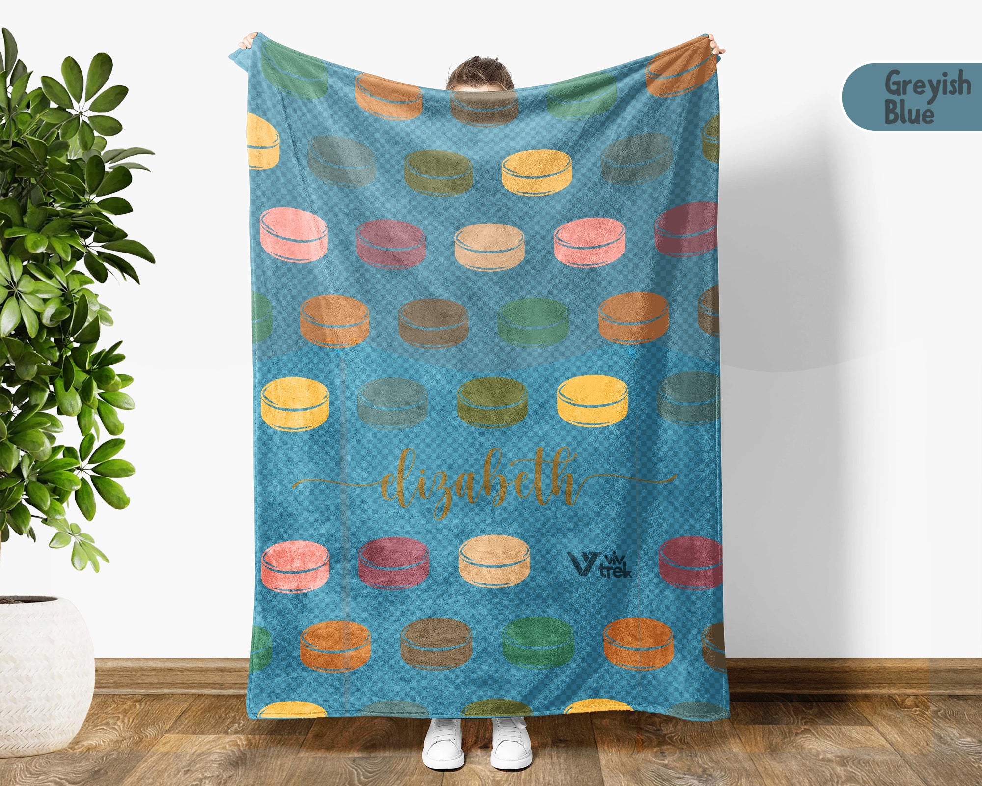 Custom Name Hockey Blanket – Personalized Cozy Throw for Sports Fans