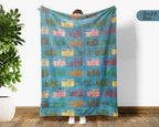 Retro Photography Blanket Gift Cozy Camera Lover Throw Soft Graphic Decor Unique Photographer Gift for Creative Home