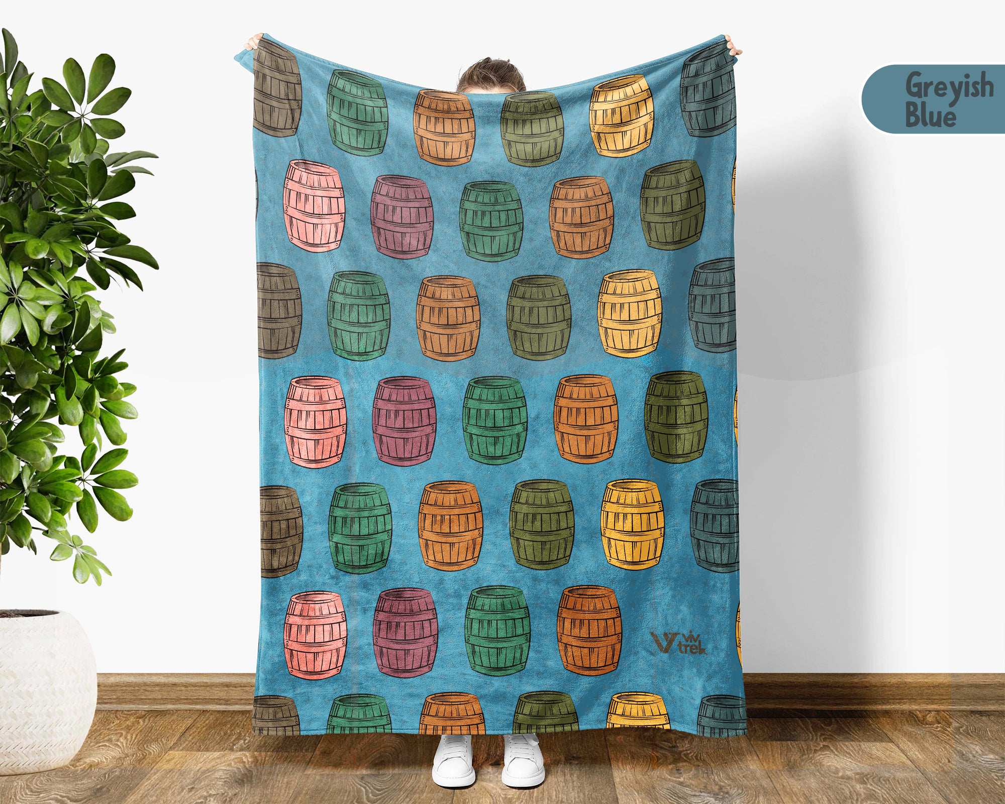 Retro Winery Gift Blanket, Vintage Wine Tasting Throw for Cozy Vineyard and Rustic Home Decor