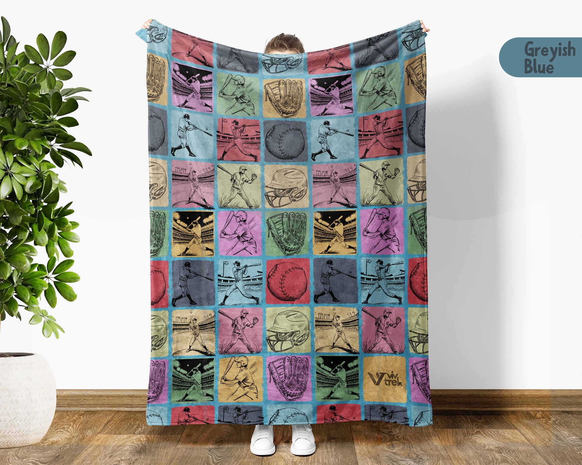Baseball Blanket Throw – Cozy Sports Gift for Baseball Fans