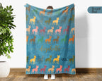 Custom Boston Terrier Blanket Personalized Dog Lover Cozy Throw Gift