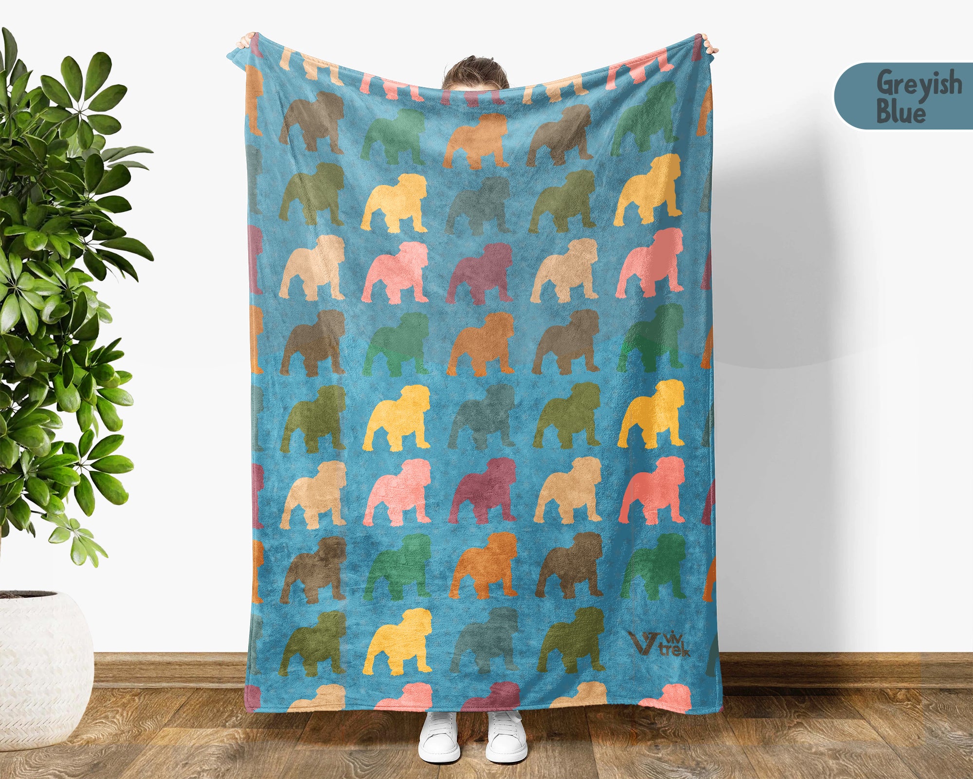 Funny Bulldog Lover Blanket – Vintage Dog Throw Gift