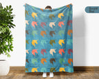 Retro Unicorn Blanket Gift for Fantasy Lovers, Cozy Magical Throw, Whimsical Decor Accent for Bedroom and Living Spaces