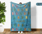 Custom Name Archery Blanket, Personalized Sports Throw, Cozy Archer Gift, Rustic Athletic Home Decor Blanket