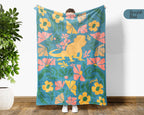 Floral Bearded Dragon Blanket – Cozy Throw for Lizard Lovers & Reptile Fans