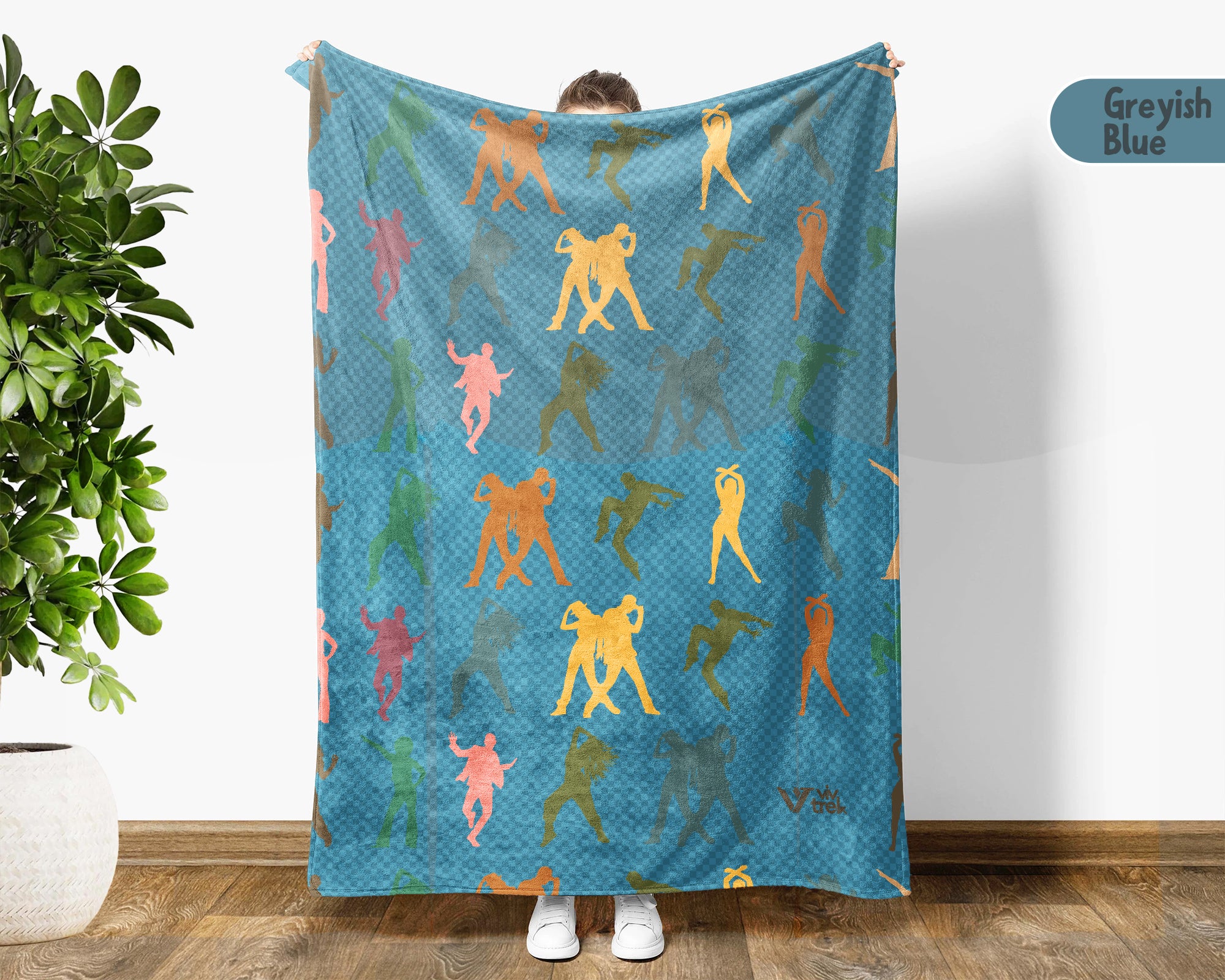 Retro Dancing Throw Cozy Ballet Blanket Soft Artistic Decor Unique Choreography Gift for Dancer Rooms