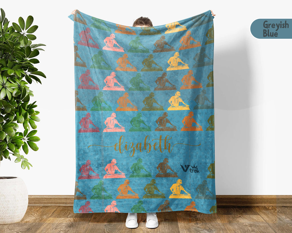 Personalized DJ Throw – Cozy Custom Name Music Blanket