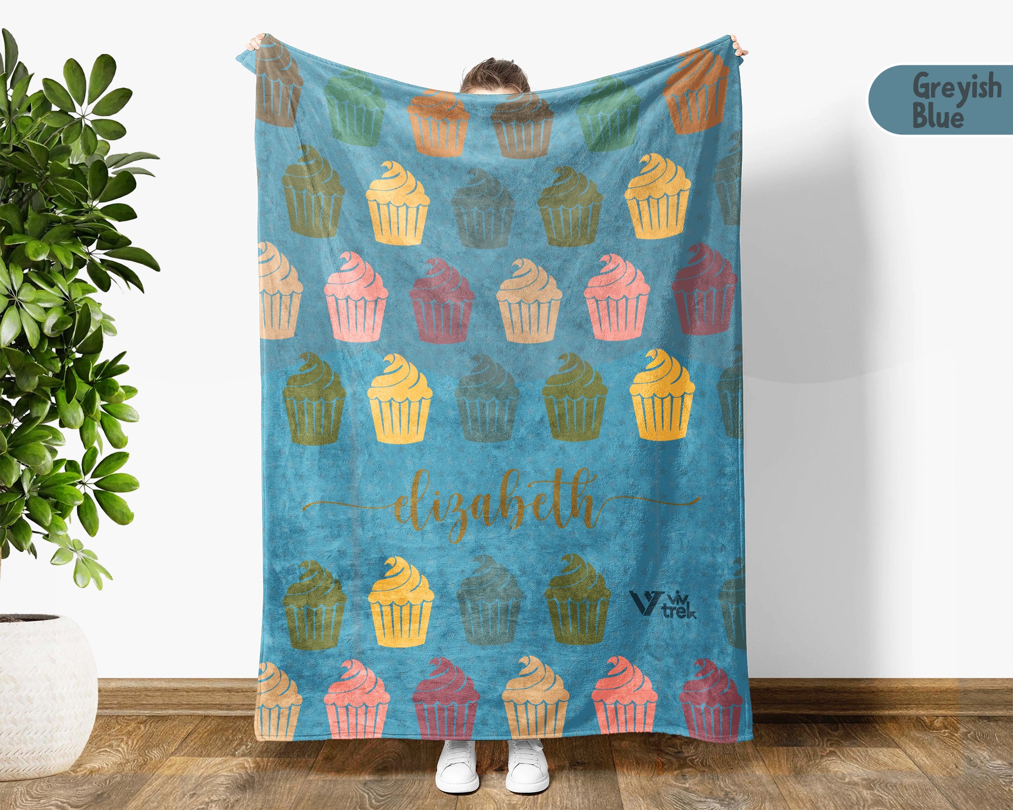 Personalized Baking Lover Blanket Retro Kitchen Throw Cozy Custom Name Gift Soft Cake Bread Maker Decor for Home