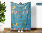 Custom Handball Blanket Personalized Name Sport Throw Cozy Athlete Gift Team Spirit Decor Unique Fan Home Accent