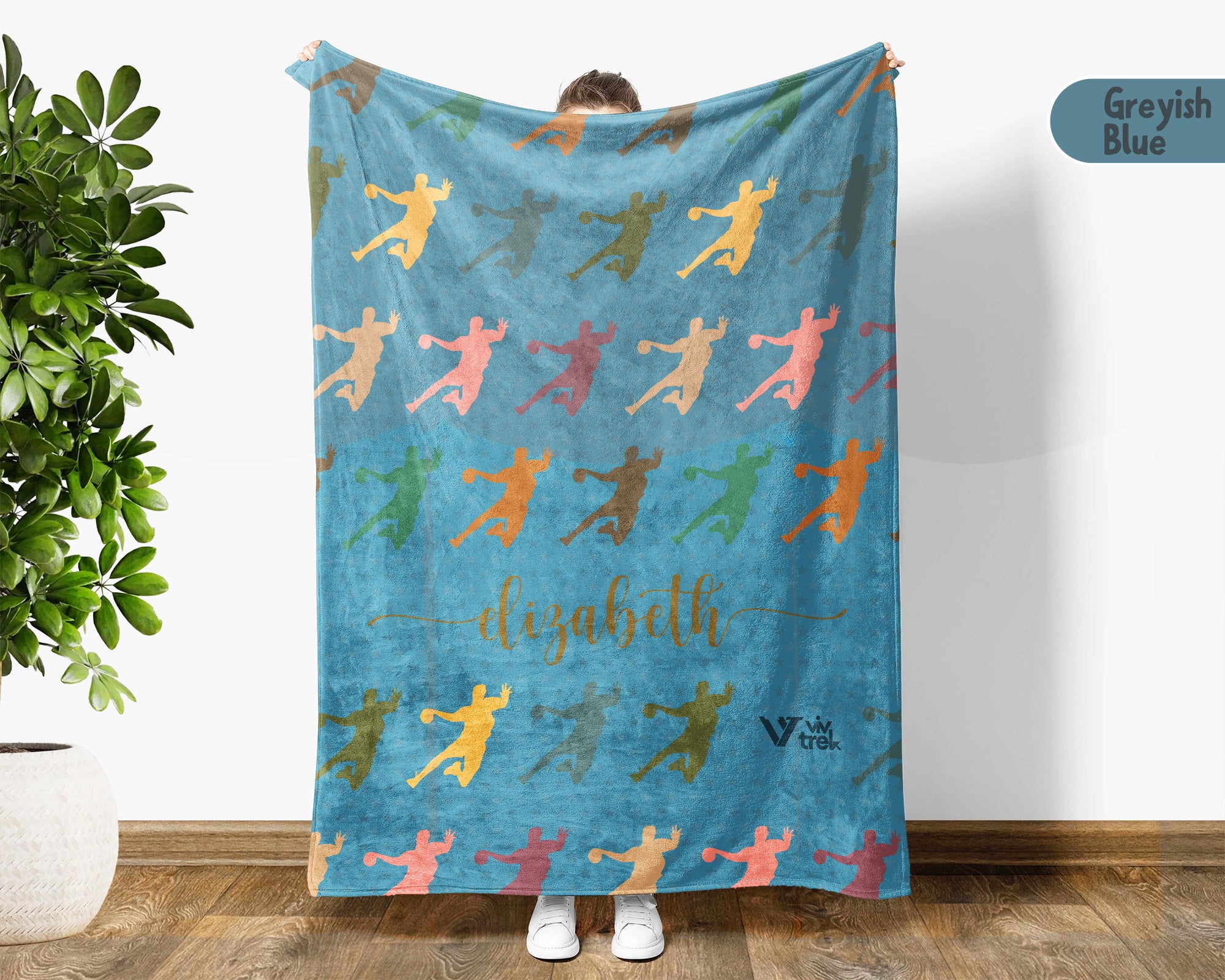 Custom Handball Blanket Personalized Name Sport Throw Cozy Athlete Gift Team Spirit Decor Unique Fan Home Accent