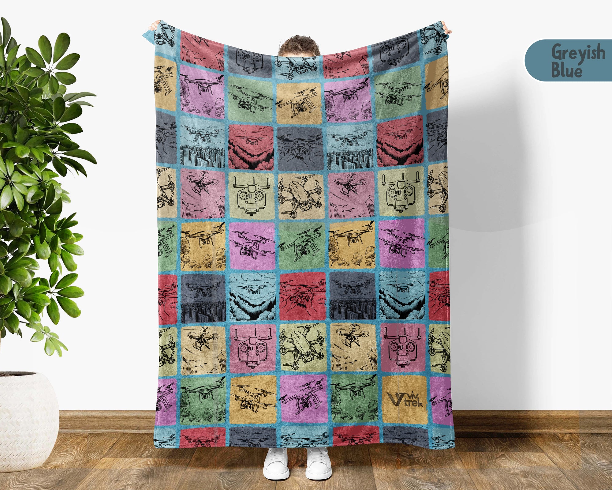 Drone Racing Blanket – Cozy FPV Drone Throw for Aerial Enthusiasts