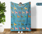 Custom Dobermann Dog Blanket – Personalized Name Throw for Pet Lovers & Fans