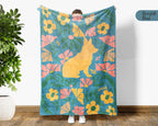 Floral Corgi Blanket – Cozy Cute Dog Lover Throw Gift