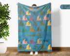 Custom Name Gardening Blanket, Personalized Floral Throw, Cozy Botanical Gift for Gardeners and Plant Enthusiasts