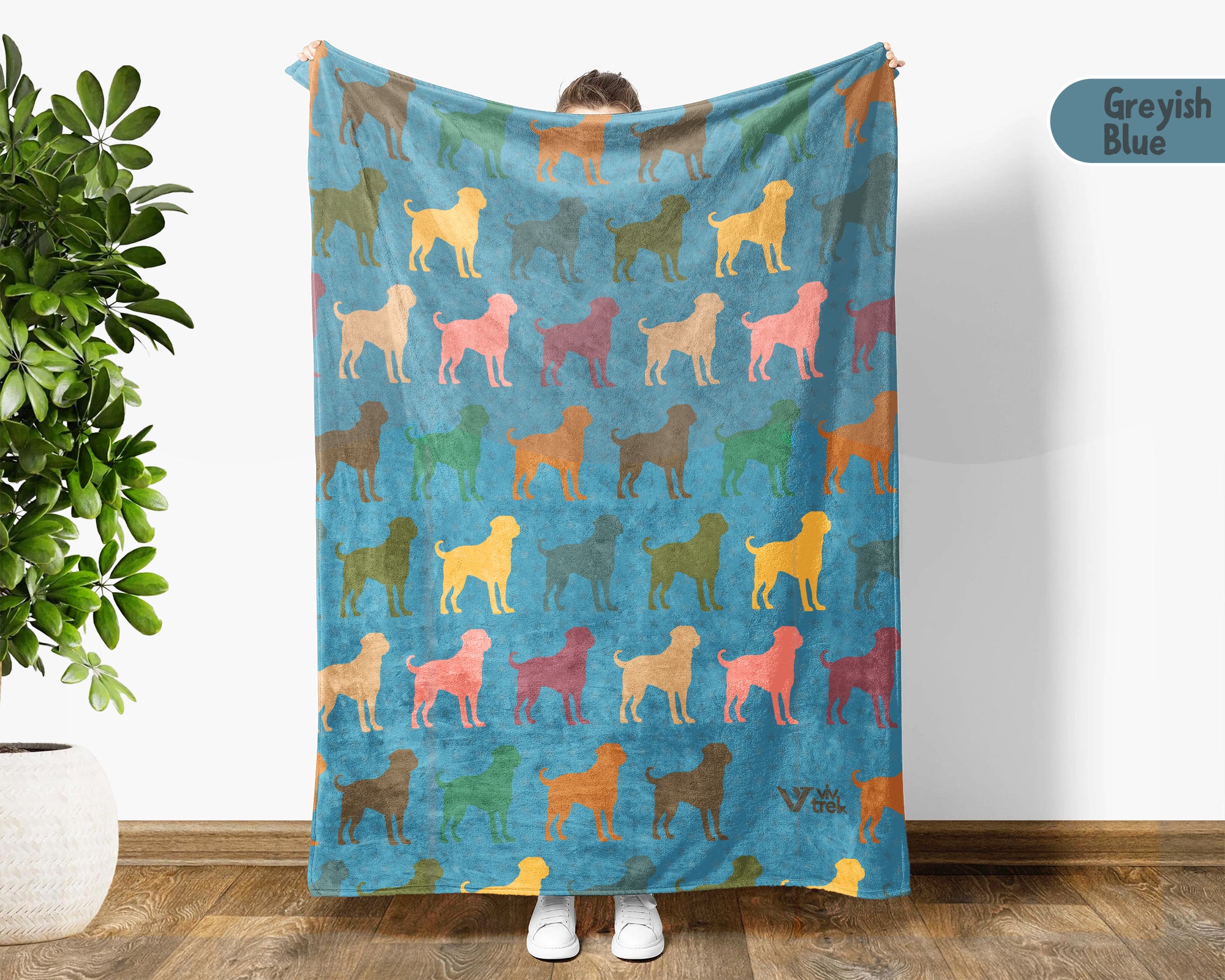 Retro Rottweiler Dog Blanket – Cozy Gift for Dog Lovers