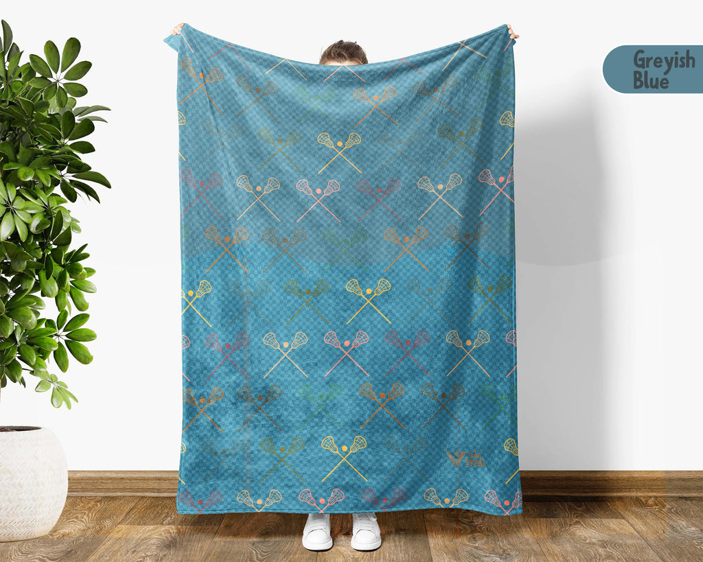 Retro Lacrosse Blanket – Cozy Sports Throw for Players