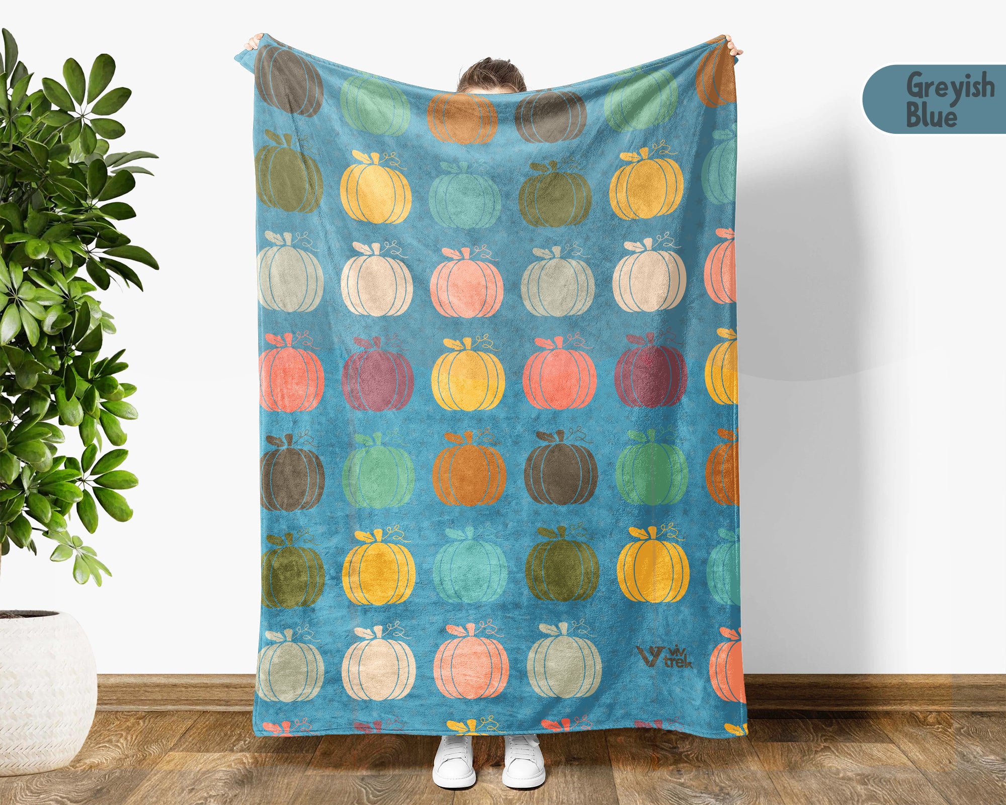 Retro Pumpkin Lover Blanket for Rustic Autumn Decor, Cozy Harvest Throw Gift with Farmhouse Seasonal Style