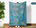 Personalized Cycling Blanket Custom Name Bike Lover Throw Gift