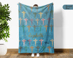 Personalized Christian Faith Blanket with Name, Cozy Custom Name Jesus Throw Gift for Believers, Religious Inspirational Home Decor