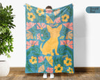 Floral Chihuahua Blanket – Cozy Vintage Dog Lover Throw