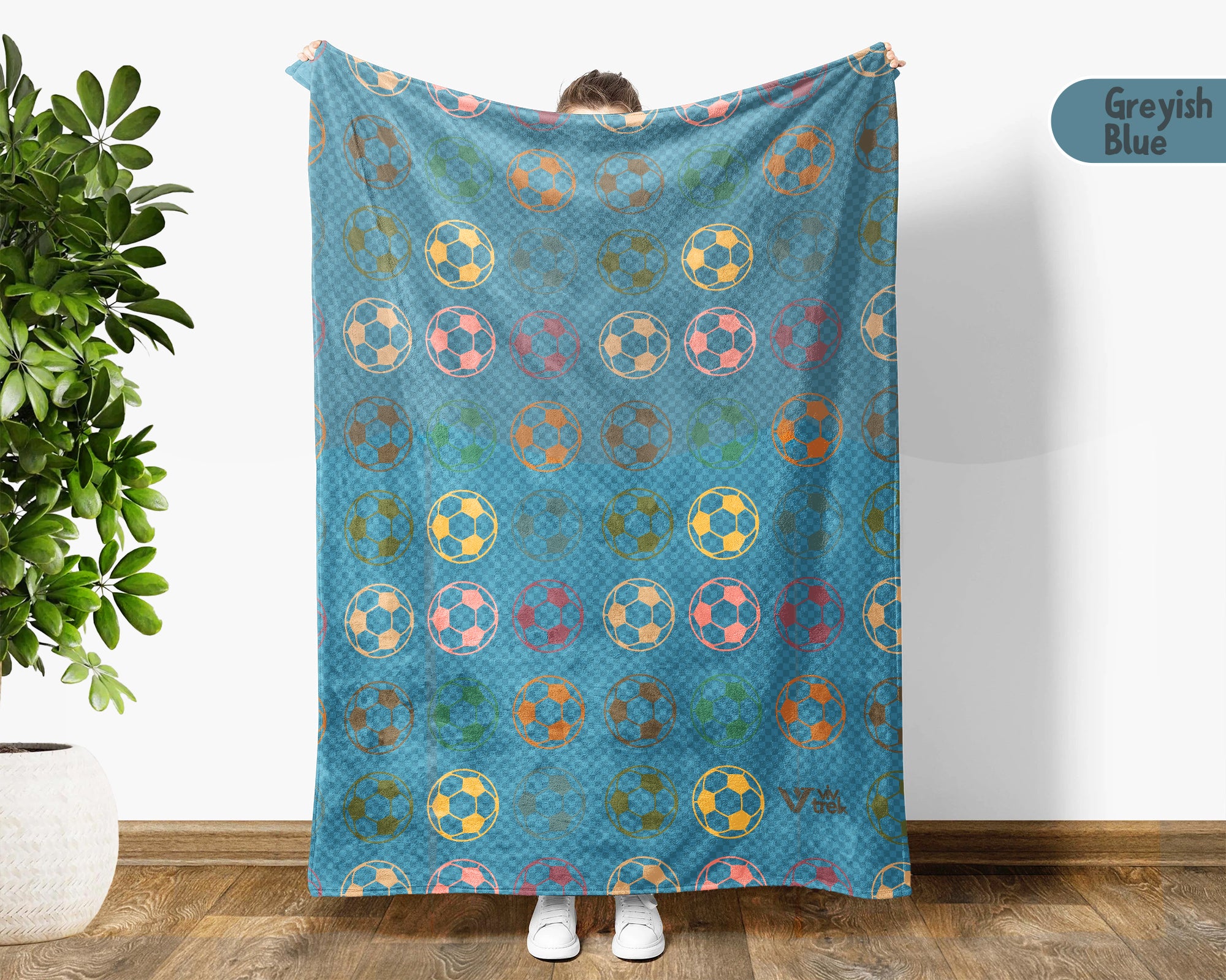 Vintage Soccer Blanket – Cozy Sports Throw for Soccer Lovers