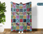 Vintage Strawberry Throw Blanket – Cozy Cute Fruit Lover Gift