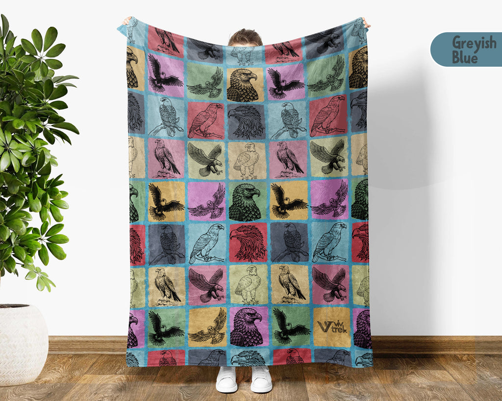 Vintage Eagle Blanket – Cozy Retro Bird Lover Throw Gift