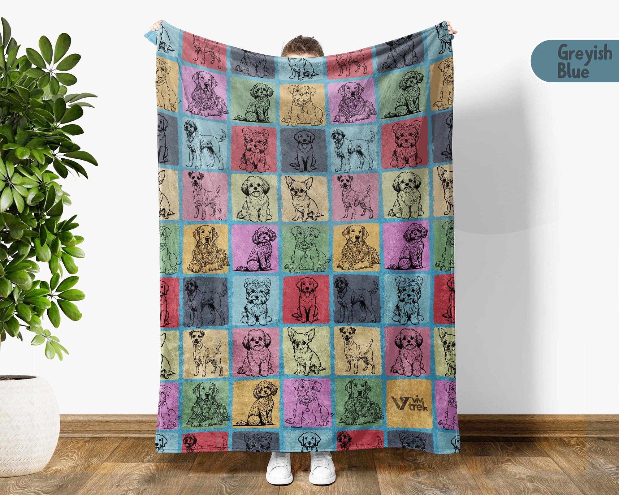 Vintage Dog Lover Blanket – Cozy Retro Pet Throw Gift